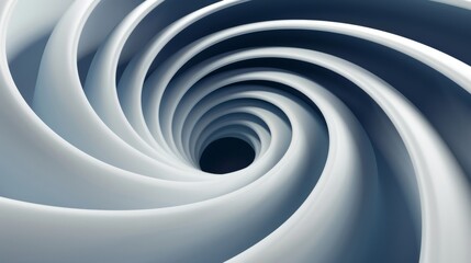 Abstract swirling blue and white vortex gradient, suitable for use as a backdrop or wallpaper - obrazy, fototapety, plakaty