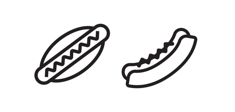 hot dog icon on white background