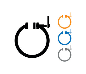 clamp icon on white background	