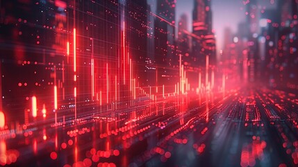 Obraz premium Stock market trading growth graph