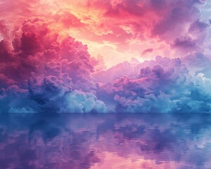 a blend of two colors Gradient Surreal Merger sky of two colors