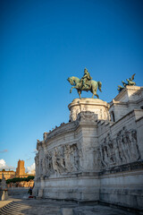 Naklejka premium Ciudad europea de Roma en Italia, cuna de la civilización con innumerables monumentos.