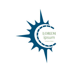 ancient compass logo design