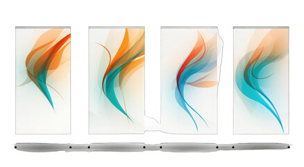 3d three set of Breathtaking Banner on white background