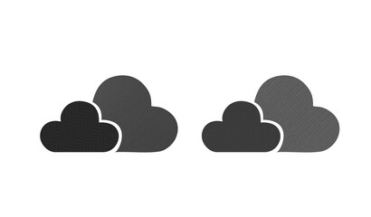 Cloud signage icon symbol with texture	
