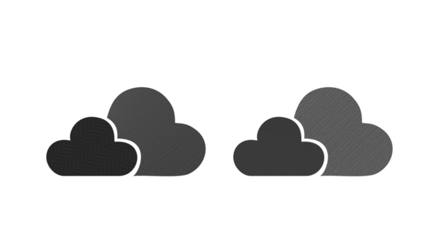 Cloud signage icon symbol with texture	
