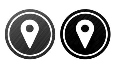 location icon symbol black and gray 