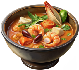 illustration of tom yum kung, genertive ai