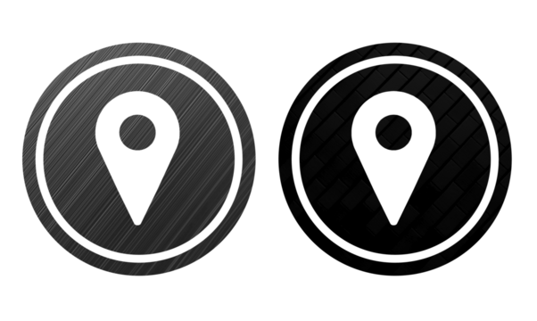 location icon symbol black and gray 