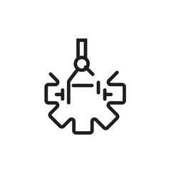Automate Machine Control Line Icon