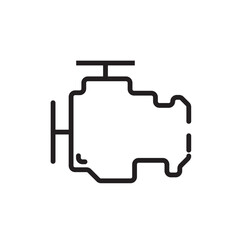 Turbo Car Mechine Line Icon