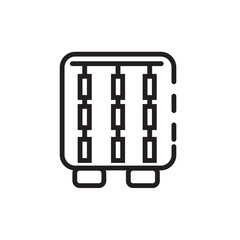 Automatic Textile Tool Line Icon