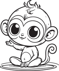 black and cartoon monkey 