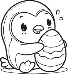 penguin coloring page