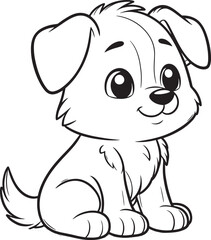 sitting dog vector 