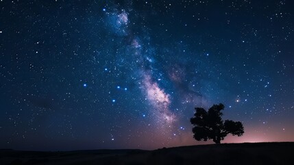 Fototapeta premium The surreal beauty of a star-filled night sky, untouched by light pollution.