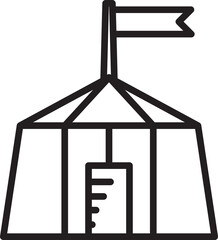 Tent Line Icon