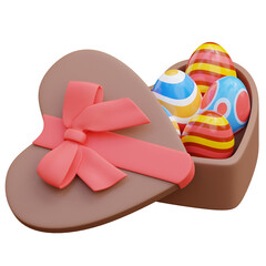 3D Easter Egg Gift Box Illustration