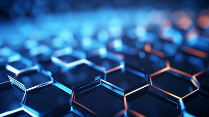 Obraz premium Futuristic glowing digital abstract network.