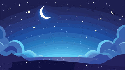 Celestial  Night sky  Flat vector isolated on white background
