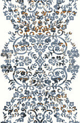 Carpet and Fabric print design with grunge and distressed texture repeat pattern 
