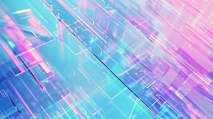 Vibrant abstract background with digital glitch and distortion effect in blue, mint, and pink - cyberpunk inspired futuristic design for webpunk, 80s 90s rave aesthetic, techno neon art