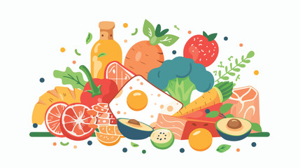 Illustration of healthy food vector design food 