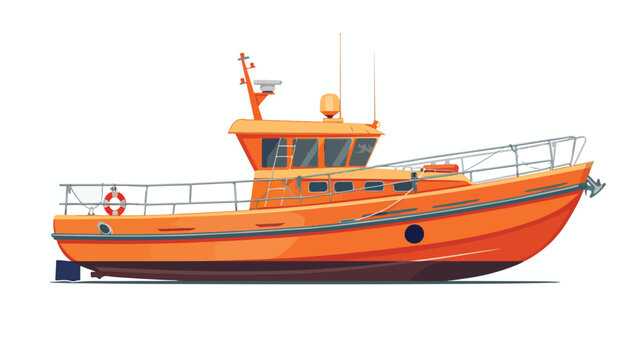 Isolated lifeboat ship design vactor illustration i