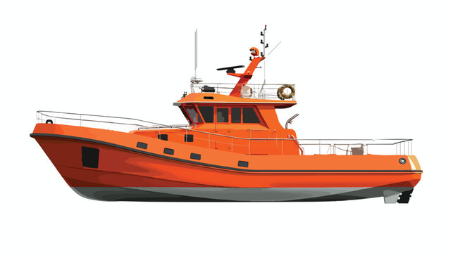 Isolated lifeboat ship design vactor illustration i