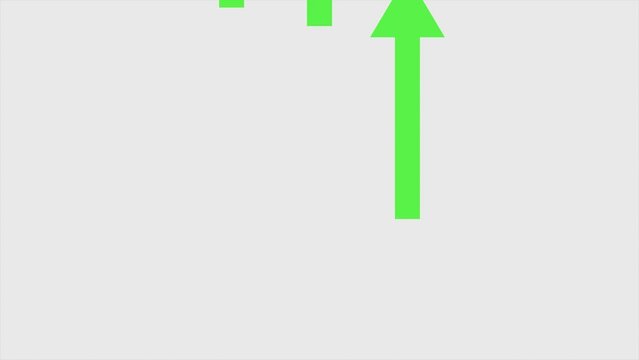 Animated video virtual arrow concept. Full length animation illustration. High quality 4k footage.