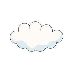 Cartoon Clouds on White Background. For Comic. Vector Illustration.