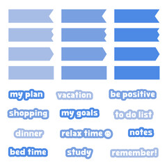 Fototapeta premium Diary stickers. Planner stickers, Organizer tags, Memo schedule sticker tag. Planners and weekly days label.