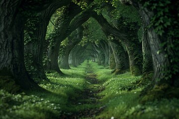 Enchanted forests where whispers of the past and future echo through the trees.