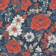  All Over Flower Digital Printed pattern Digital textile design hand draw motifs beautiful    flowers
