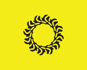 abstract flower logo vector design template  