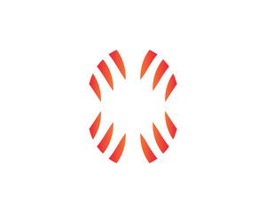 abstract flower logo vector design template   
