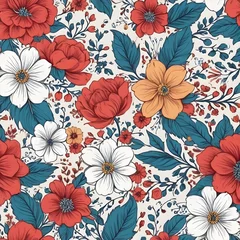 Türaufkleber  Vintage seamless floral patterns. Ditsy style background of small flowers. Small blooming flowers © AefAnd