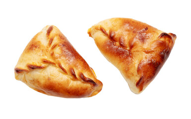 Samsa with meat isolated on a white background - 769387962