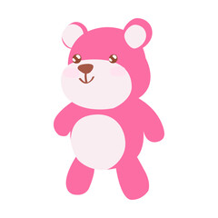 Obraz na płótnie Canvas Pink Teddy Bear Icon