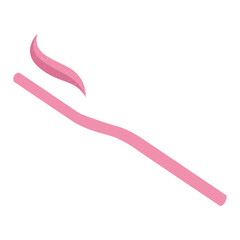 Pink Toothbrush With Toothpaste Icon