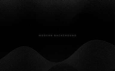 black background, wave line effect , modern background
