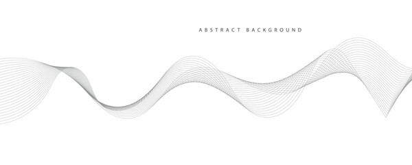 Abstract vector background with grey wavy lines
