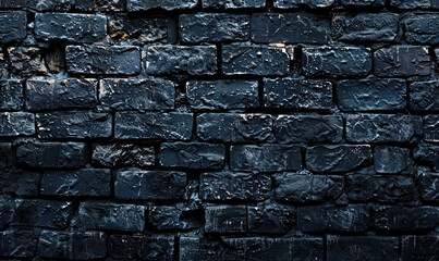 A black brick wall panoramic background