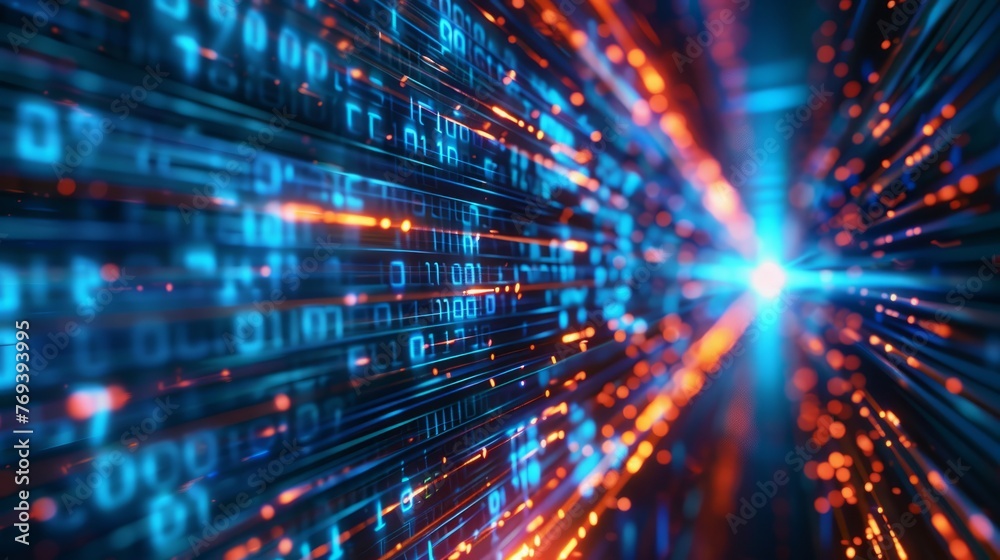 Poster dynamic data connection: speed lines abstract background in technologyartistic endeavors