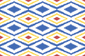 color Ikat seamless pattern