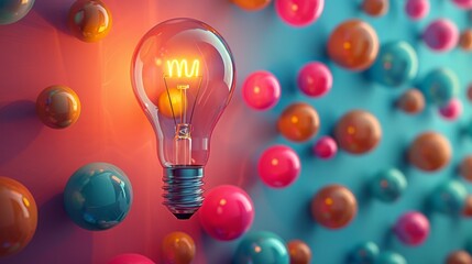 Colorful Lightbulb Moments: Bubble Up with Brilliant Ideas