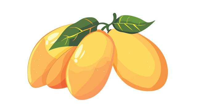 Mango fruit icon image flat cartoon vactor 