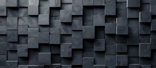 Abstract Black Design Box Pattern