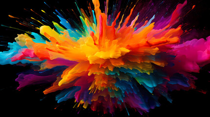 Obraz premium Abstract splash of paint liquid, bright colors