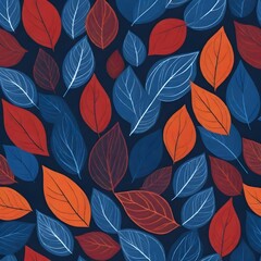 Obraz premium Tropical leaves. Seamless cute pattern with beautiful plants for decorative textiles, fashion fabrics 